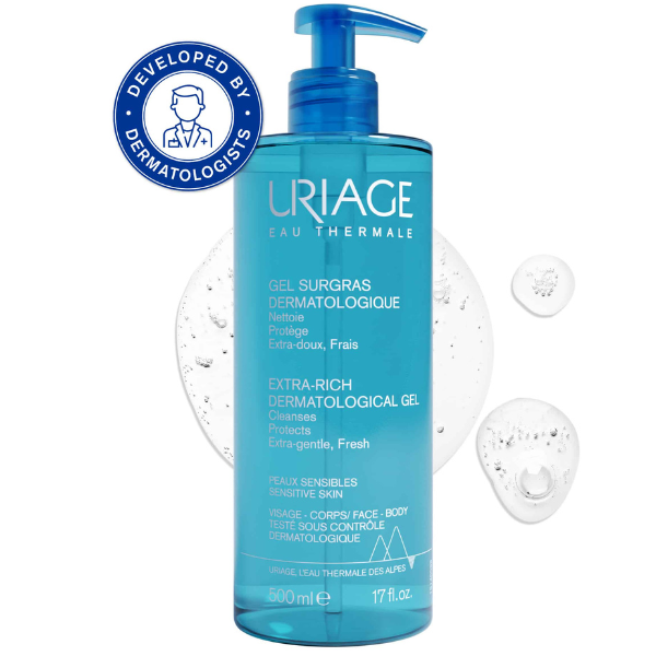 Uriage Extra-Rich Dermatological Gel for Sensitive Skin 500 ml
