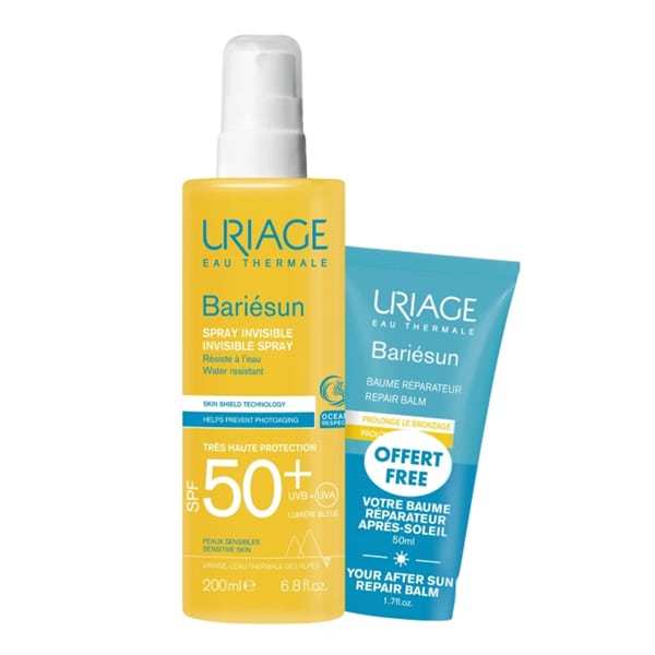 Uriage Promo Bariesun Invisible Spray SPF50+, 200ml & Free Bariesun Repair Balm, 50ml 1 set