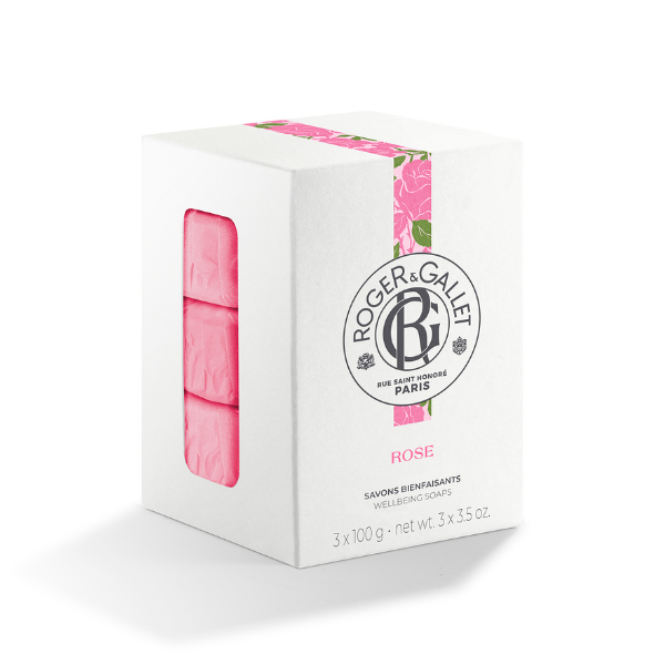Roger&Gallet Rose Wellbeing Soap, 3x100g 1 set
