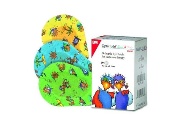 3M Opticlude Junior Boys & Girls Eye Patches Maxi Eye Patch for Kids (5.7cm x 8.2cm), Large Size 20 copë