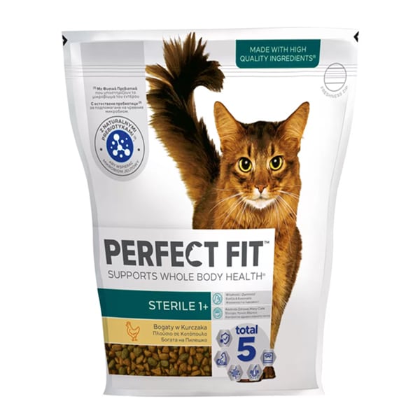 Perfect Fit Sterile Complete Dry Food for Cats with Chicken 750g