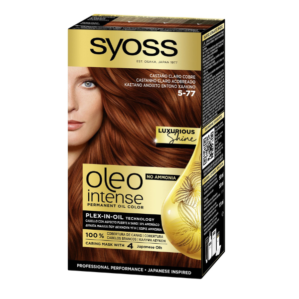 Syoss Oleo Intense 5-77 Hair Dye Light Brown Intense Copper 1 copë