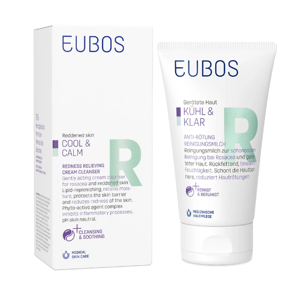 Eubos Cool & Calm Redness Relieving Cream Cleanser for Reddened Skin 150 ml