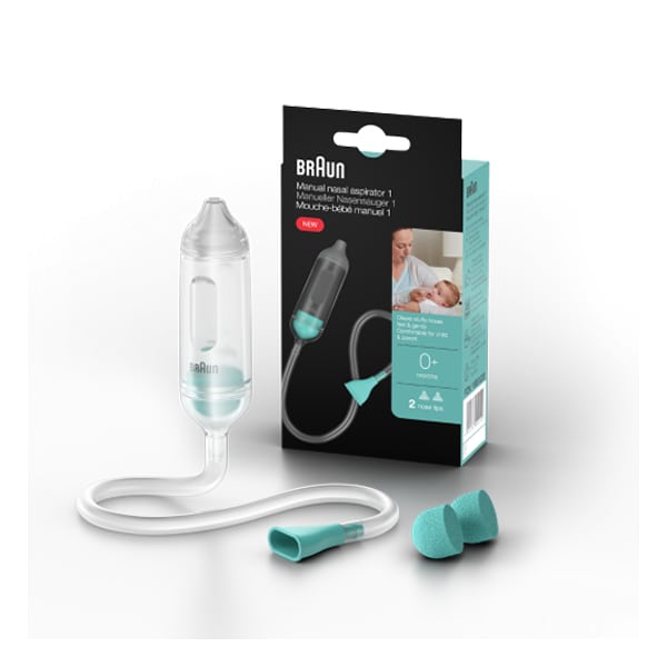 Braun Manual Nasal Aspirator 1 with 2 Accessories 0m+ (BNA050EU) 1 copë