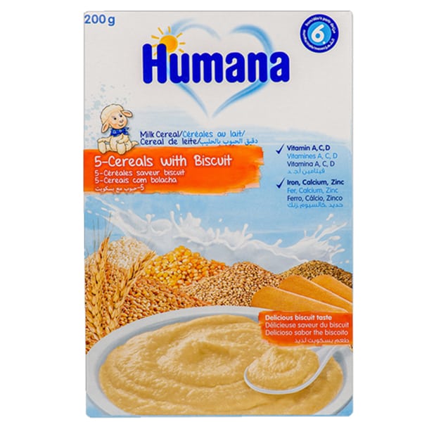 Humana Baby Meal 5 Cereals & Biscuit for 6m+ 200gr
