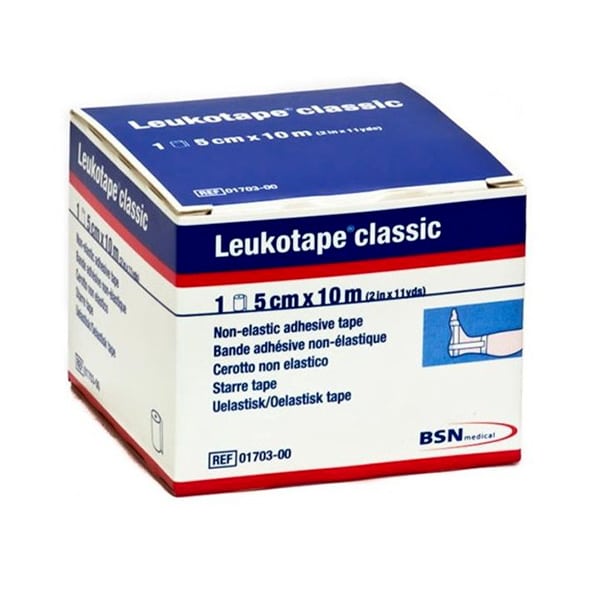 Leukoplast Leukotape Classic White Non-Elastic Adhesive Tape (5cm x 10m) 1 copë