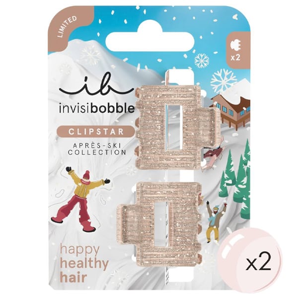 Invisibobble Apres-Ski Clipstar Shimmer Set, 2pcs 1 set