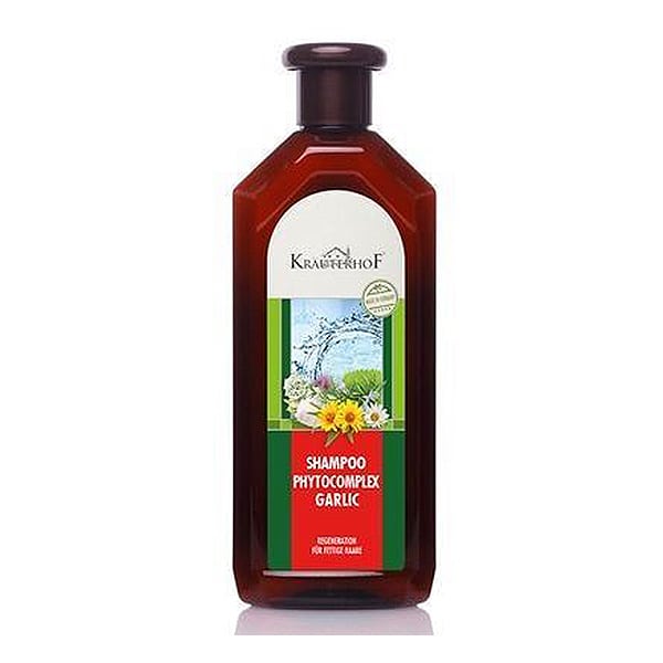 Krauterhof Garlic Shampoo with Phytocomplex & Garlic for Hair Growth & Oily Hair 500 ml