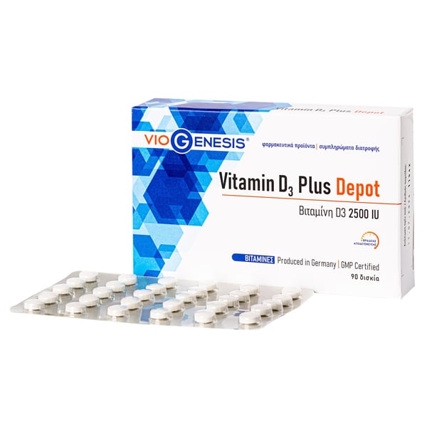 Viogenesis Vitamin D3 Plus Depot 2500IU 90 tableta