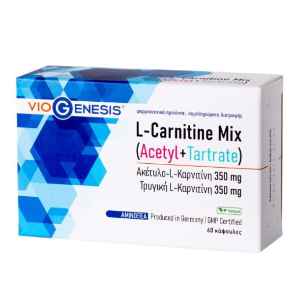 Viogenesis L-Carnitine Mix Acetyl + Tartrate 60 kapele
