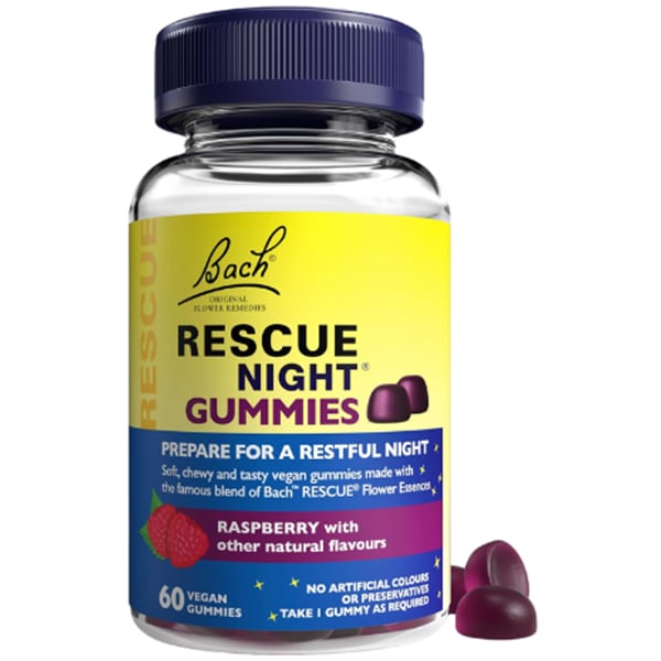 Power Health Bach Rescue Night Gummies Raspberry 60 copë
