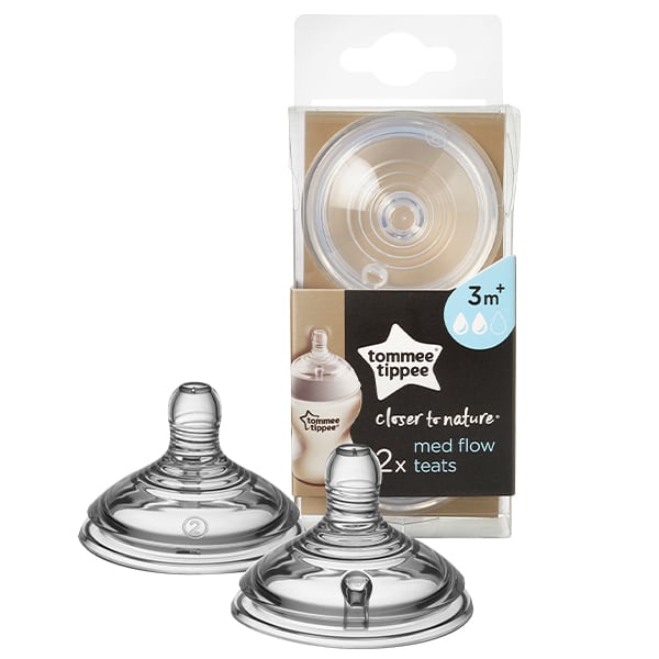 Tommee Tippee Closer to Nature Medium Flow Teats 3m+ 2 copë