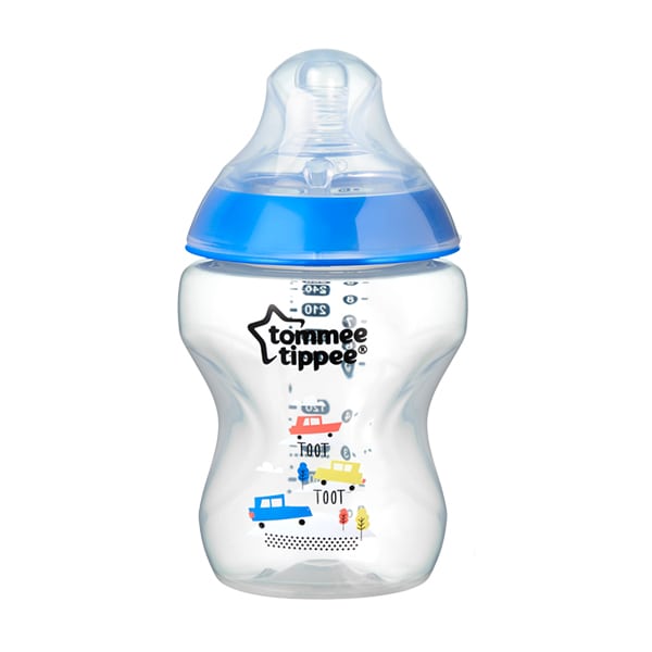 Tommee Tippee Closer to Nature Small Flow Baby Bottle with 0m+ 260ml - Blu-Blu