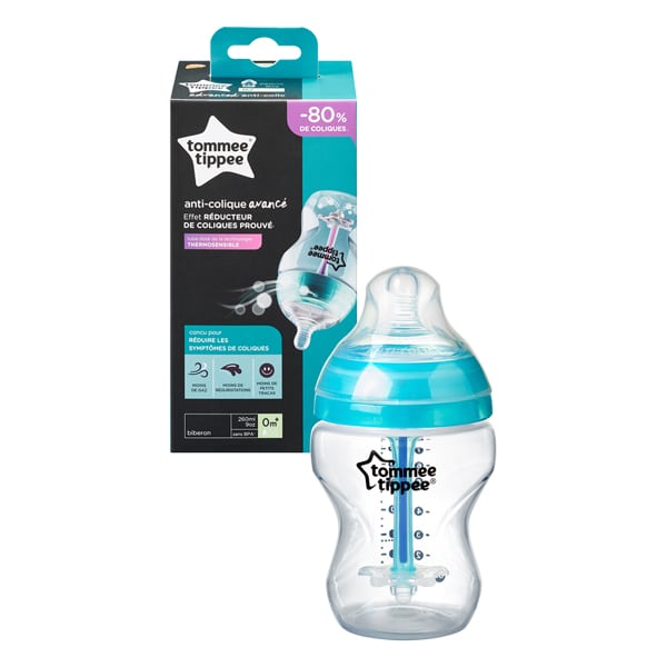 Tommee Tippee Advanced Anti-Colic Baby Bottle Blue Slow Flow 0m+ 260 ml
