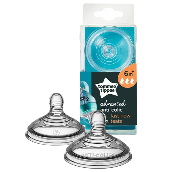 Tommee Tippee Advanced Anti-Colic Fast Flow Teats 6m+ 2 copë
