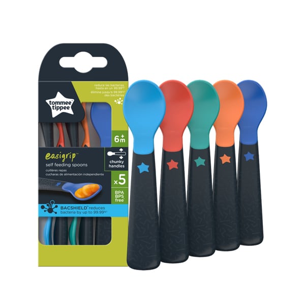 Tommee Tippee Easigrip Self-Feeding Spoons 6m+ 5 copë