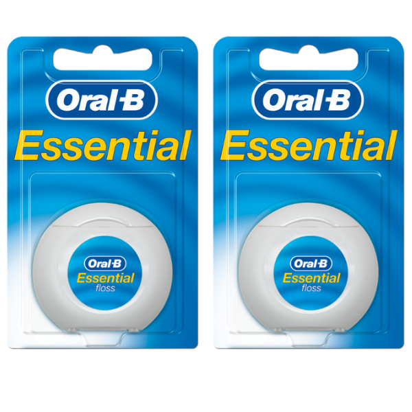 2x Oral-B Essential Dental Floss Unwaxed 50m 2x1 copë