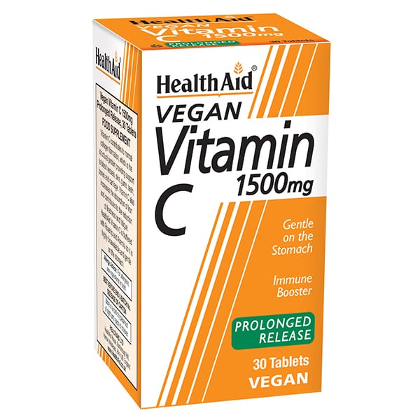 Health Aid Vegan Vitamin C 1500mg 30 tableta