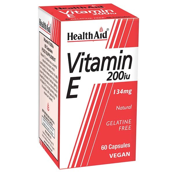 Health Aid Vitamin E 200IU (134mg) 60 kapele