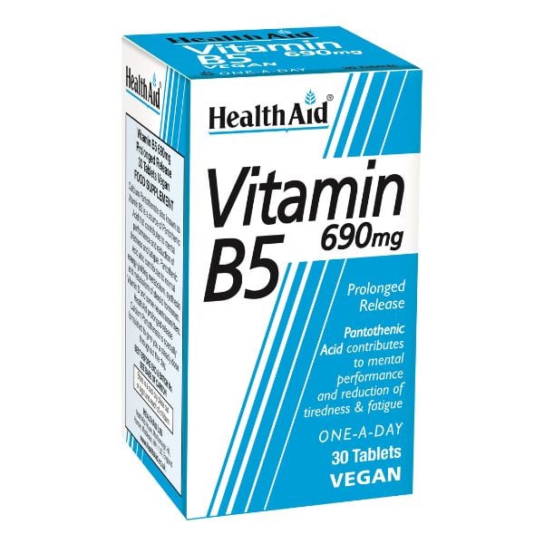 Health Aid Vitamin B5 690 mg Vegan 30 Tableta