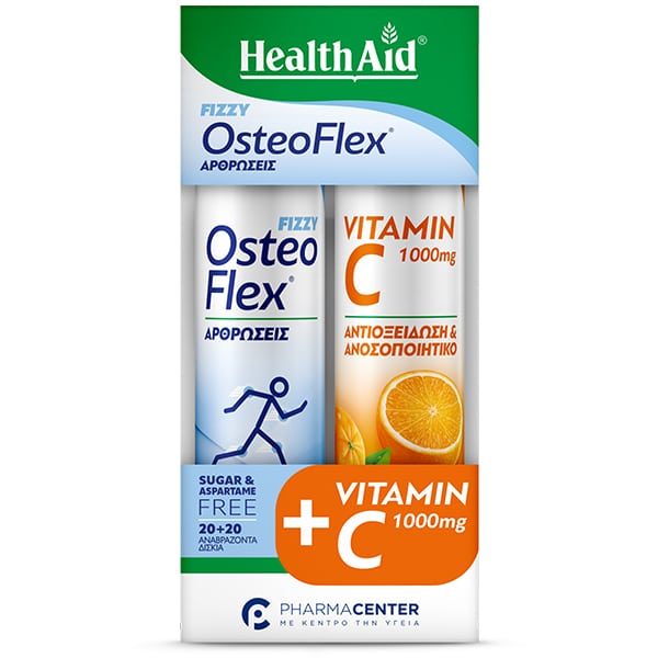 Health Aid Promo Pack Osteoflex, 20tabs & Vitamin C 1000mg, 20tabs 1 set