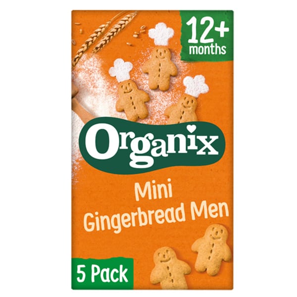 Organix Bio Mini Gingerbread Men Biscuits for 12m+ (5x20g) 100g