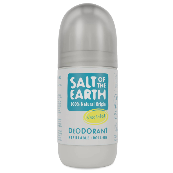 Salt of the Earth Vegan Refillable Roll-On Deodorant Unscented 75 ml