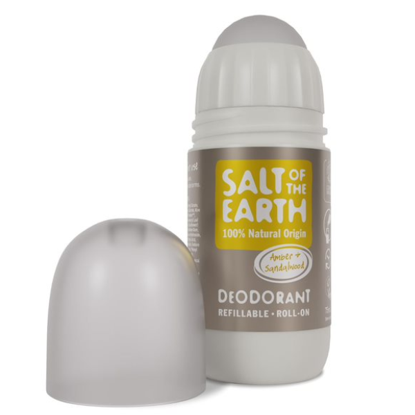Salt of the Earth Vegan Refillable Roll-On Deodorant Amber & Sandalwood 75 ml