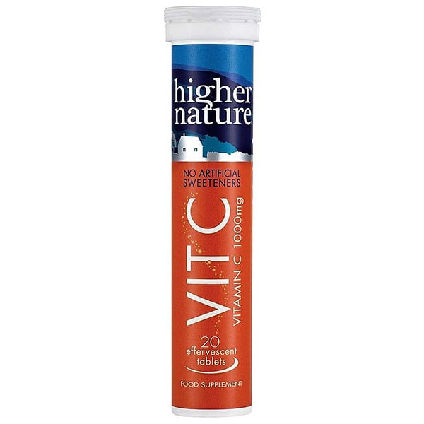 Higher Nature Fizzy Vitamin C 1000mg Orange Flavor 20 tableta efektive