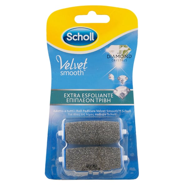 Scholl Velvet Smooth Diamond Crystals Refill Roller Heads 2 copë