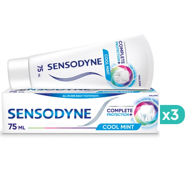 3x Sensodyne Complete Protection Toothpaste 3x75ml