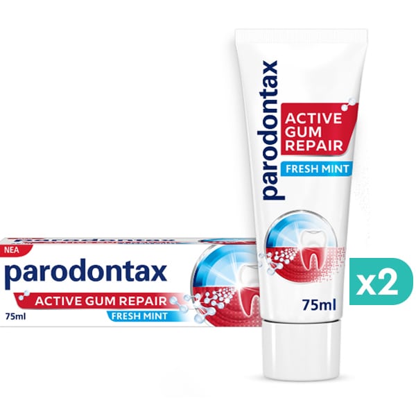 2x Parodontax Active Gum Repair Fresh Mint Toothpaste 2x75ml