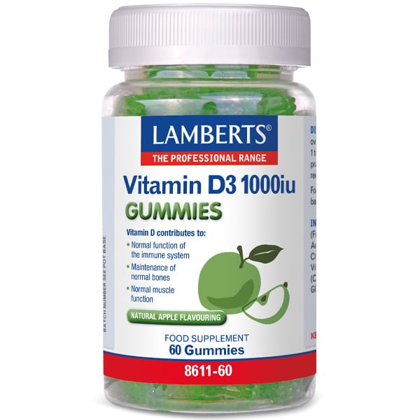 Lamberts Vitamin D3 1000iu 60 karamele