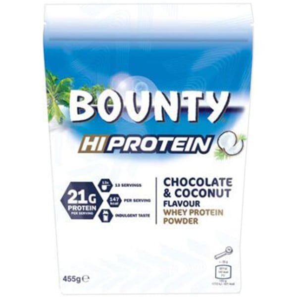 Bounty Hi Protein Chocolate & Coconut Whey Protein Powder 455gr