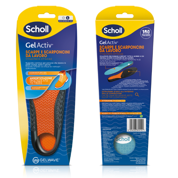 Scholl Gel Activ Insoles for Work Shoes & Pressure Protection 1 palë