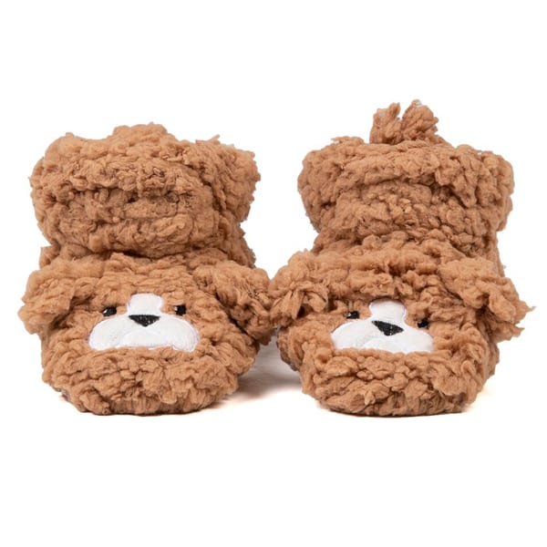 Cozy Sole Baby & Toddler Soft Slippers Dog 1 palë