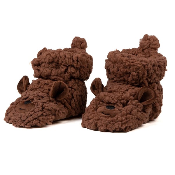 Cozy Sole Baby & Toddler Soft Slippers Bear 1 palë