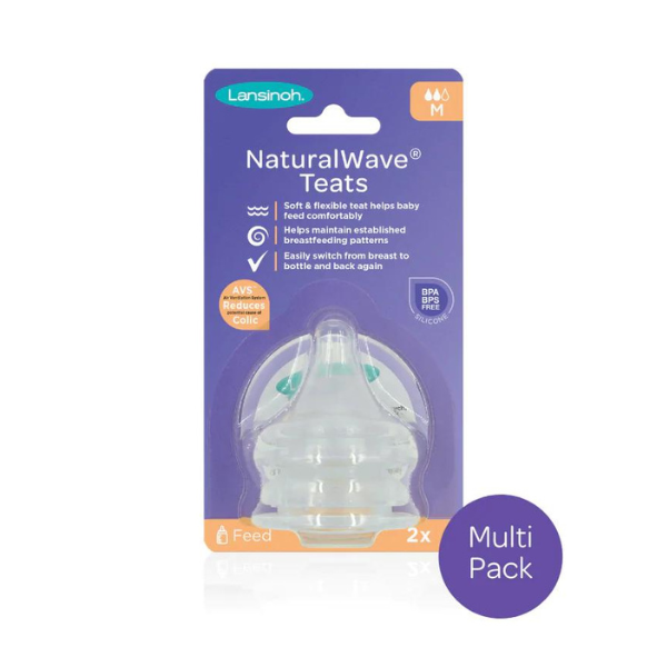 Lansinoh NaturalWave™ Slow Flow Teat 2 copë