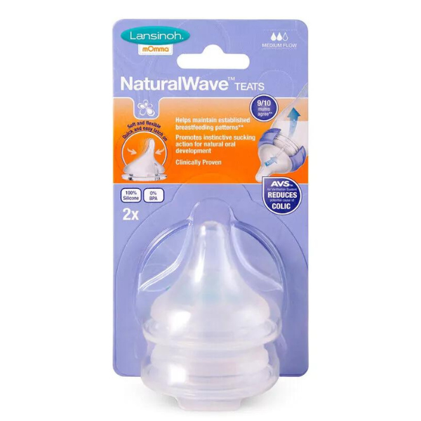 Lansinoh NaturalWave™ Medium Flow Teat 2 copë