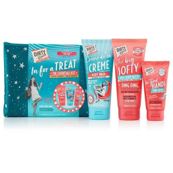 Dirty Works In For A Treat The Essentials Kit with Body Wash, 200ml, Body Butter, 200ml & Hand Cream, 75ml 1 set