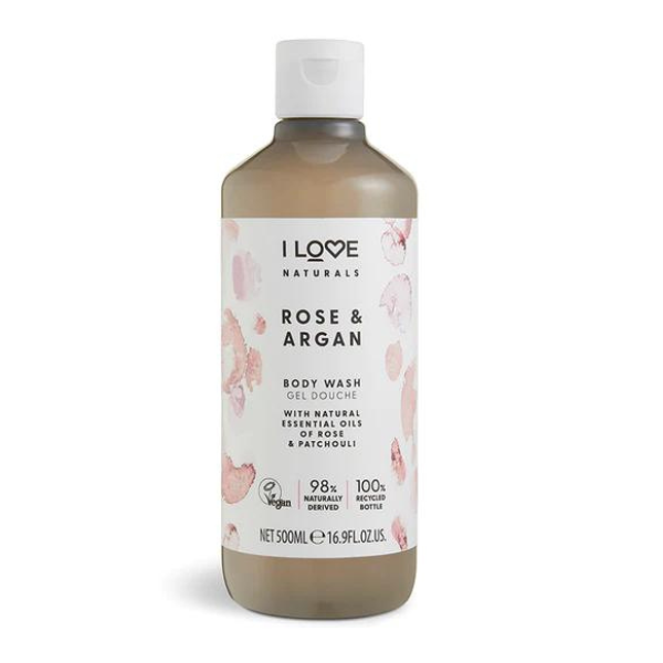 I Love Naturals Body Wash Rose & Argan 500 ml