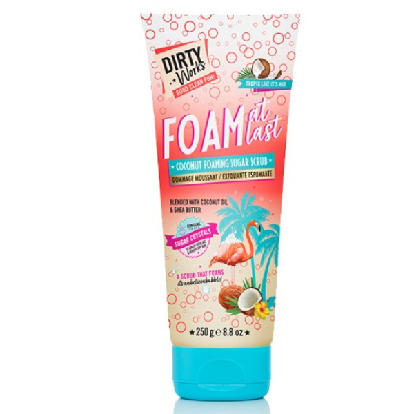 Dirty Works Foam At Last Coconut Foaming Sugar Scrub 250g