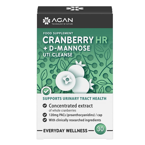 Agan Cranberry HR & D-Mannose UTI Cleanse 30 kapsula