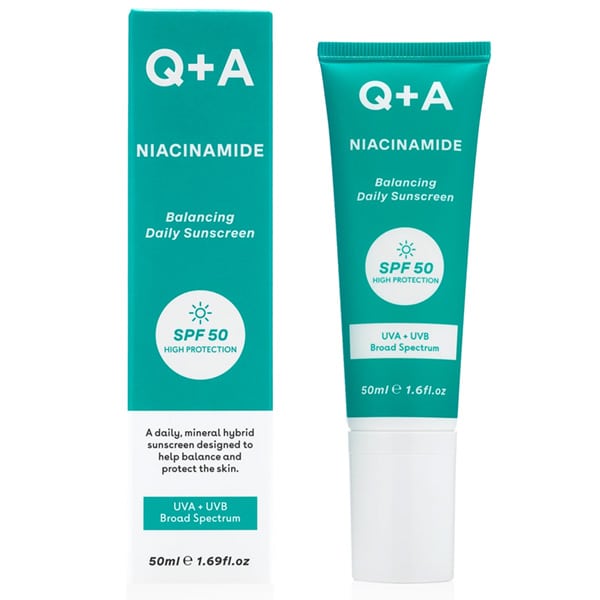 Q+A Niacinamide Balancing Daily Sunscreen SPF50 50 ml