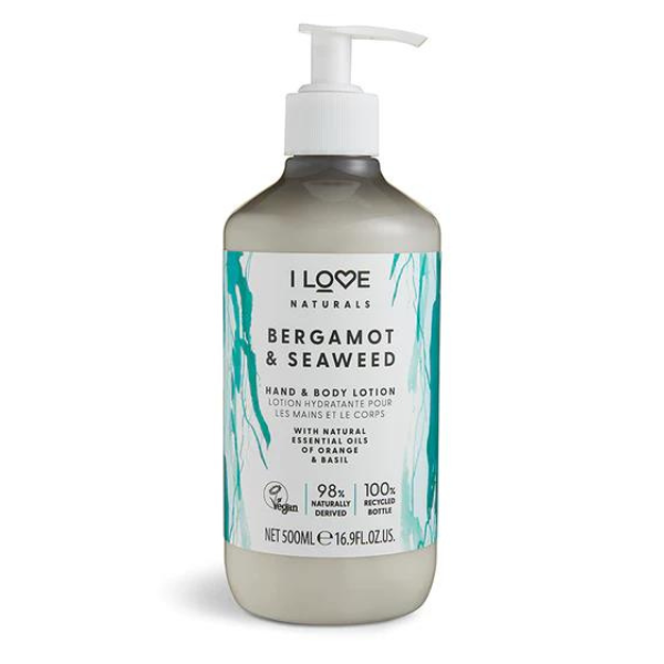 I Love Naturals Hand & Body Lotion Bergamot & Seaweed 500 ml