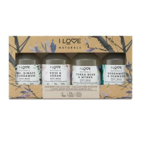 I Love Naturals Shower Collection, 4x100ml 1 set