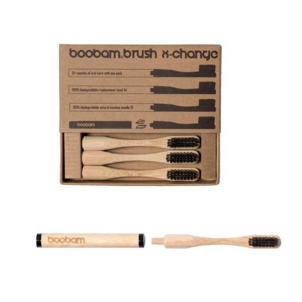 Boobam Brush X-Change Soft Adult Toothbrush 1 Handle & 4 Heads 1 set - 002 E zezë