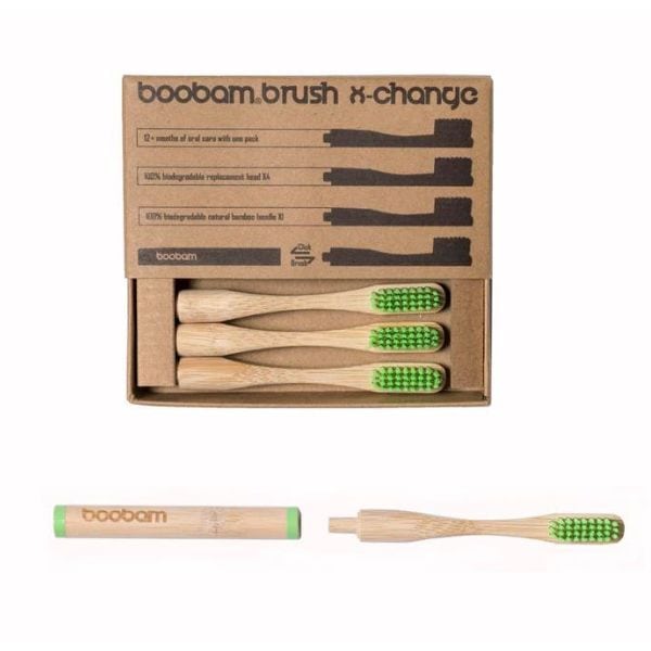 Boobam Brush X-Change Medium Adult Toothbrush 1 Handle & 4 Heads 1 set - Jeshile