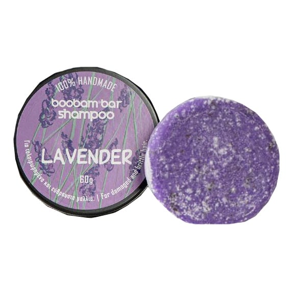 Boobam Shampoo Bar Lavender for Damaged & Brittle Hair 60g