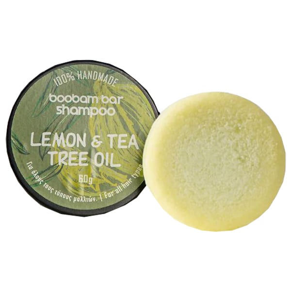 Boobam Shampoo Bar Lemon & Tea Tree Oil for All Hair Types 60g